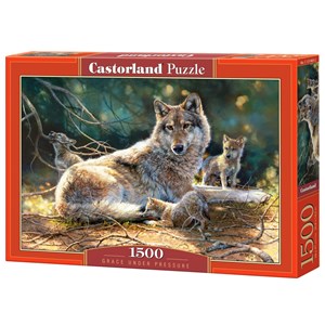 Castorland (C-151400) - "Die Wolfsmutter mit ihren Kleinen" - 1500 Teile Puzzle