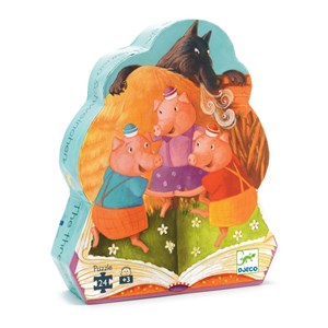 Djeco (07212) - "The Three Little Pigs" - 24 Teile Puzzle