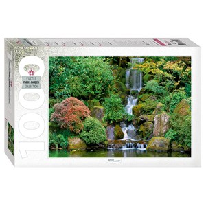 Step Puzzle (79115) - "Wasserfall im japanischen Garten" - 1000 Teile Puzzle