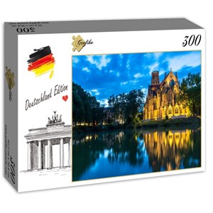 Grafika (02529) - "Deutschland Edition, Stuttgart, Johanneskirche am Feuersee" - 300 Teile Puzzle