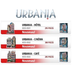 Wrebbit (Wrebbit-Set-Urbania) - "Urbania Collection, Café, Cinema, Hotel" - 880 Teile Puzzle