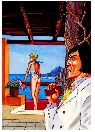 PuzzelMan (077) - Jessica Blandy: "Jessica Blandy auf der Terrasse" - 1000 Teile Puzzle