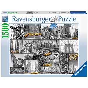 Ravensburger (16354) - "Farbtupfer in New York" - 1500 Teile Puzzle