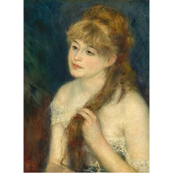 Grafika (01896) - Pierre-Auguste Renoir: "Young Woman Braiding Her Hair, 1876" - 300 Teile Puzzle