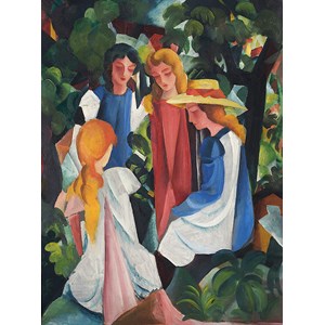 D-Toys (72863-1) - August Macke: "Vier Mädchen" - 1000 Teile Puzzle
