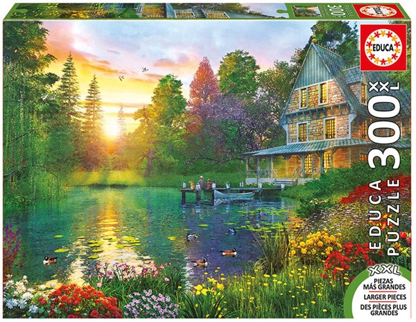 Educa (16746) - "Den Sonnenuntergang am See genießen" - 300 Teile Puzzle