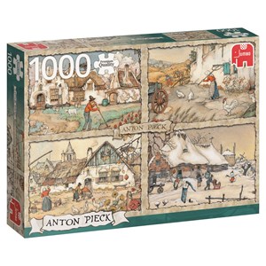 Jumbo (17093) - Anton Pieck: "Vier Jahreszeiten" - 1000 Teile Puzzle