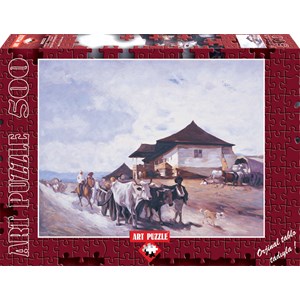 Art Puzzle (80522) - "Ox Cart At OratII" - 500 Teile Puzzle