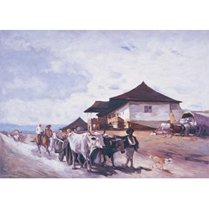 Art Puzzle (80522) - "Ox Cart At OratII" - 500 Teile Puzzle