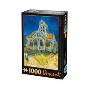 D-Toys (66916-VG10) - Vincent van Gogh: "Die Kirche von Auvers sur Oise" - 1000 Teile Puzzle