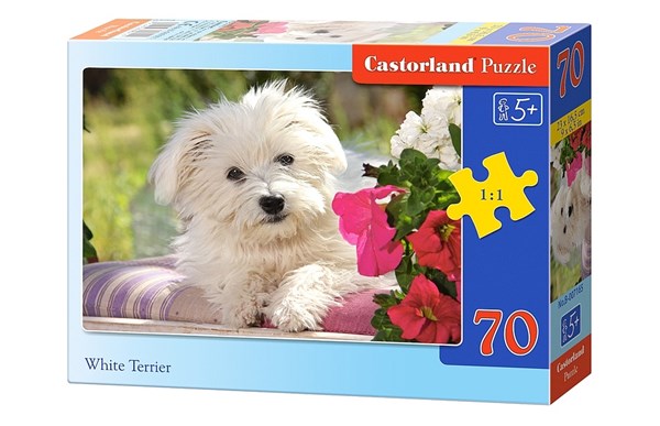 Castorland (B-007165) - "Kleiner weißer Terrier" - 70 Teile Puzzle