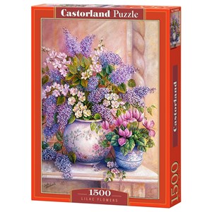 Castorland (C-151653) - "Lila Blumen in einer Vase" - 1500 Teile Puzzle