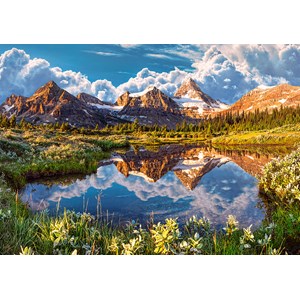 Castorland (B-52417) - "Spiegelbild der Berge im See" - 500 Teile Puzzle