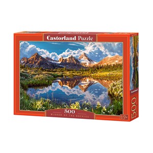 Castorland (B-52417) - "Spiegelbild der Berge im See" - 500 Teile Puzzle