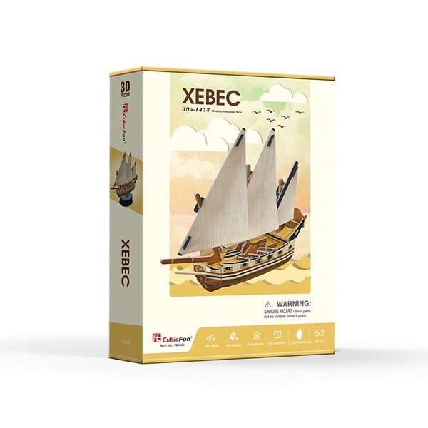 Cubic Fun (T4034h) - "Xebec" - 53 Teile Puzzle