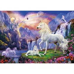 Clementoni (39285) - "Fluo Unicorn" - 1000 Teile Puzzle