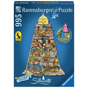 Ravensburger (16098) - Colin Thompson: "Wunderschöner Leuchtturm" - 995 Teile Puzzle