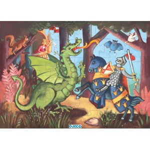 Djeco (07223) - "The Knight and the Dragon" - 36 Teile Puzzle