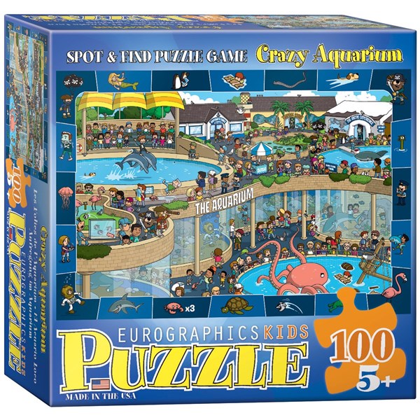 Eurographics (6100-0543) - "Aufregung im Aquarium" - 100 Teile Puzzle
