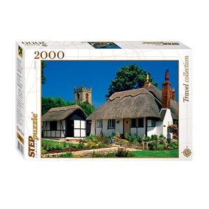 Step Puzzle (84023) - "Kleine Hütten in Welford-on-Avon, England" - 2000 Teile Puzzle