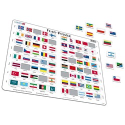 Larsen (L2-GB) - "Flaggen der Welt (auf Englisch)" - 80 Teile Puzzle
