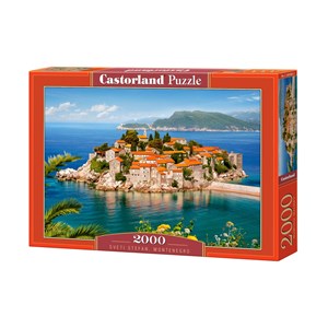 Castorland (C-200580) - "Kleines Inseldorf in Montenegro" - 2000 Teile Puzzle