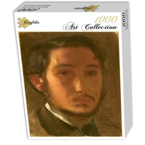 Grafika (01766) - Edgar Degas: "Self-Portrait with White Collar, 1857" - 1000 Teile Puzzle