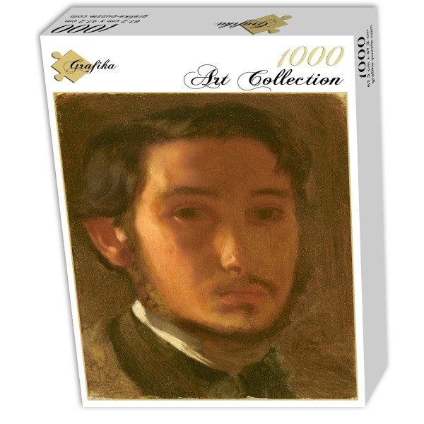 Grafika (01766) - Edgar Degas: "Self-Portrait with White Collar, 1857" - 1000 Teile Puzzle