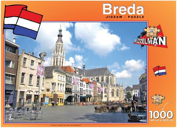PuzzelMan (426) - "Breda, die Niederlande, Kirche Notre Dame" - 1000 Teile Puzzle