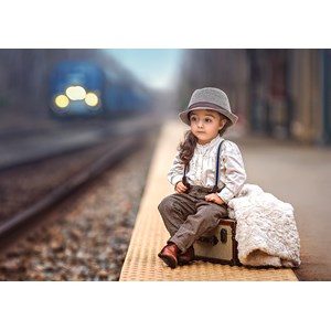 Castorland (B-52295) - "Kleines Mädchen auf großer Reise" - 500 Teile Puzzle