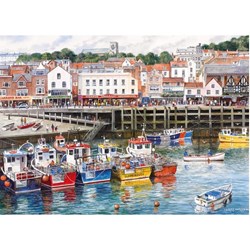 Gibsons (G6090) - Terry Harrison: "Scarborough Fishing Harbour" - 1000 Teile Puzzle