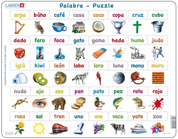Larsen (LS41-ES) - "Palabra - SE" - 40 Teile Puzzle