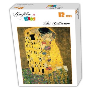 Grafika (00055) - Gustav Klimt: "Der Kuss" - 12 Teile Puzzle