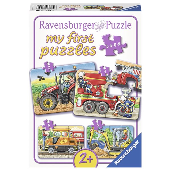 Ravensburger (06954) - "Bei der Arbeit" - 2 4 6 8 Teile Puzzle