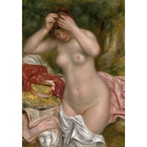 Grafika (01898) - Pierre-Auguste Renoir: "Bather Arranging Her Hair, 1893" - 1000 Teile Puzzle