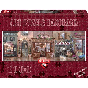 Art Puzzle (4420) - James Lee: "Romantische Ladenstraße" - 1000 Teile Puzzle
