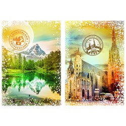 Grafika (T-00235) - "Österreich und die Schweiz" - 1000 Teile Puzzle