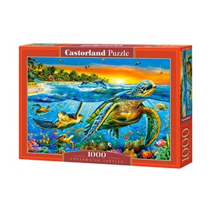 Castorland (C-103652) - "Schildkröten unter Wasser" - 1000 Teile Puzzle