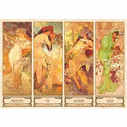D-Toys (66930-MU09) - Alphonse Mucha: "Jahreszeiten" - 1000 Teile Puzzle