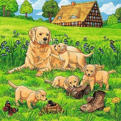 Ravensburger (08002) - "Süße Katzen und Hunde" - 49 Teile Puzzle