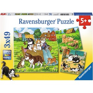 Ravensburger (08002) - "Süße Katzen und Hunde" - 49 Teile Puzzle