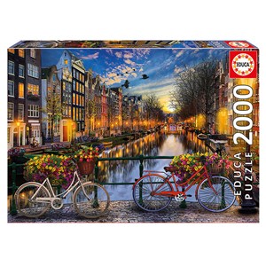 Educa (17127) - "Amsterdam bei Dämmerung" - 2000 Teile Puzzle