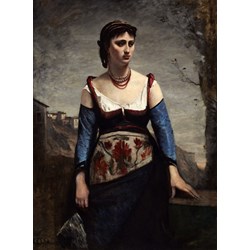 Grafika (01979) - Jean-Baptiste-Camille Corot: "Agostina, 1866" - 2000 Teile Puzzle