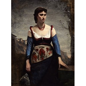 Grafika (01979) - Jean-Baptiste-Camille Corot: "Agostina, 1866" - 2000 Teile Puzzle