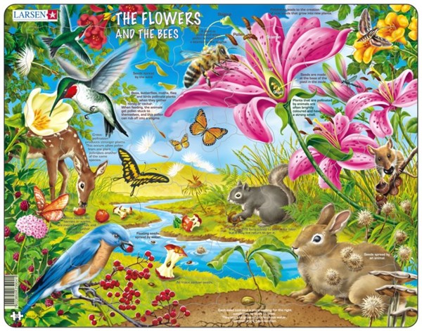 Larsen (NB4-GB) - "The Flowers and the Bees" - 55 Teile Puzzle