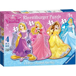Ravensburger (07398) - "Disney Prinzessinnen" - 10 12 14 16 Teile Puzzle