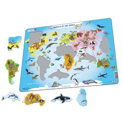 Larsen (A34-NL) - "Animals of the World - NL" - 28 Teile Puzzle