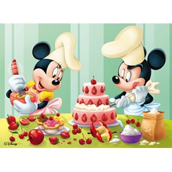 Nathan (86465) - "Mickey, Nachmittags-Gebäck" - 45 Teile Puzzle