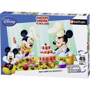 Nathan (86465) - "Mickey, Nachmittags-Gebäck" - 45 Teile Puzzle