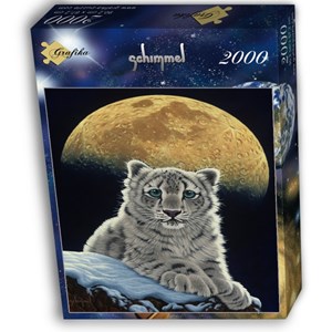 Grafika (02409) - Schim Schimmel, William Schimmel: "Moon Leopard" - 2000 Teile Puzzle